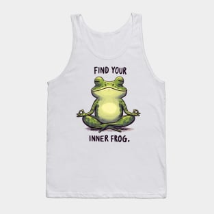 Cute frog yoga Tank Top